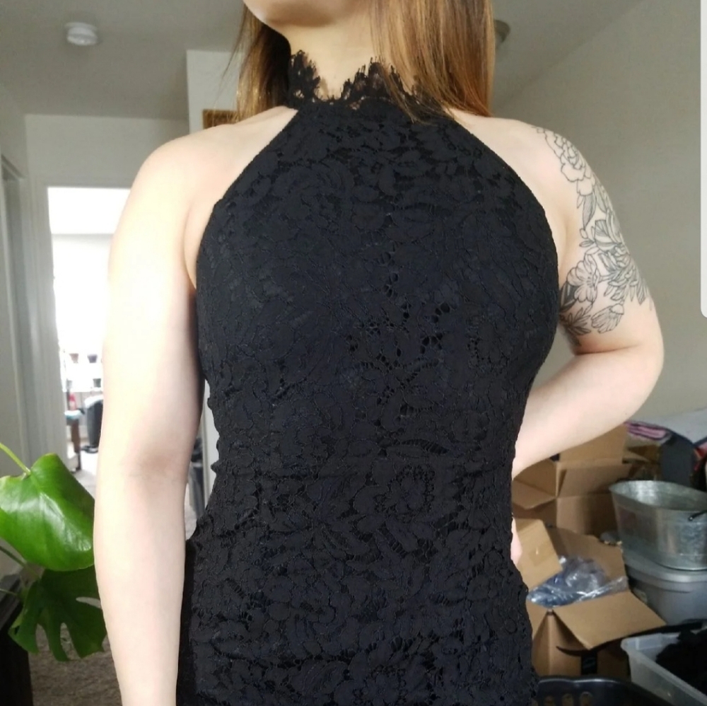 NWT Black Mesh Cocktail Dress